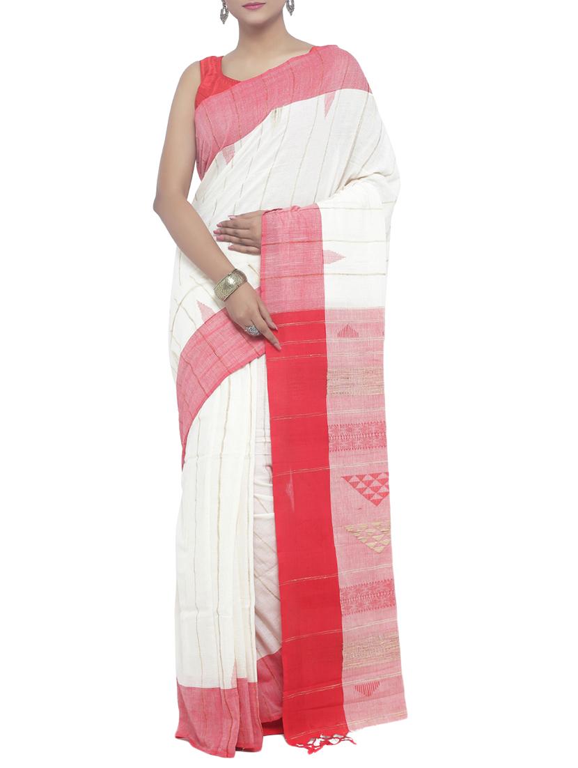 Stripes handloom saree - 15458722 - Zoom Image - 1