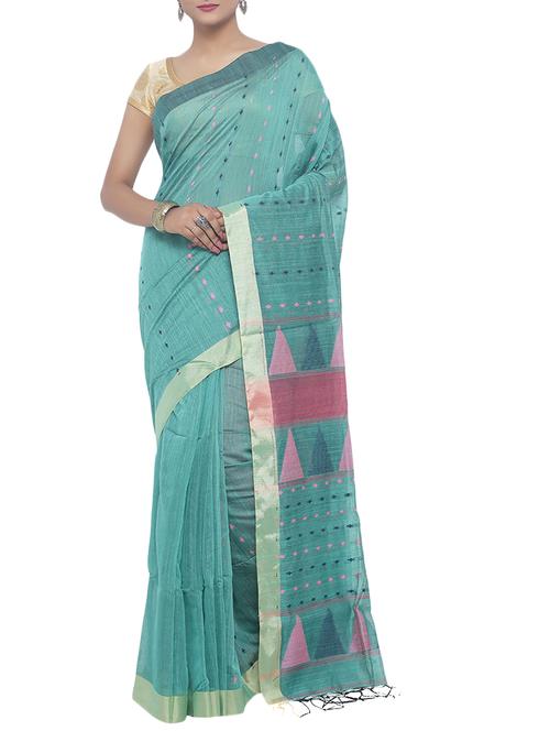 Geometrical handloom saree - 15458734 - Very Small Image - 1