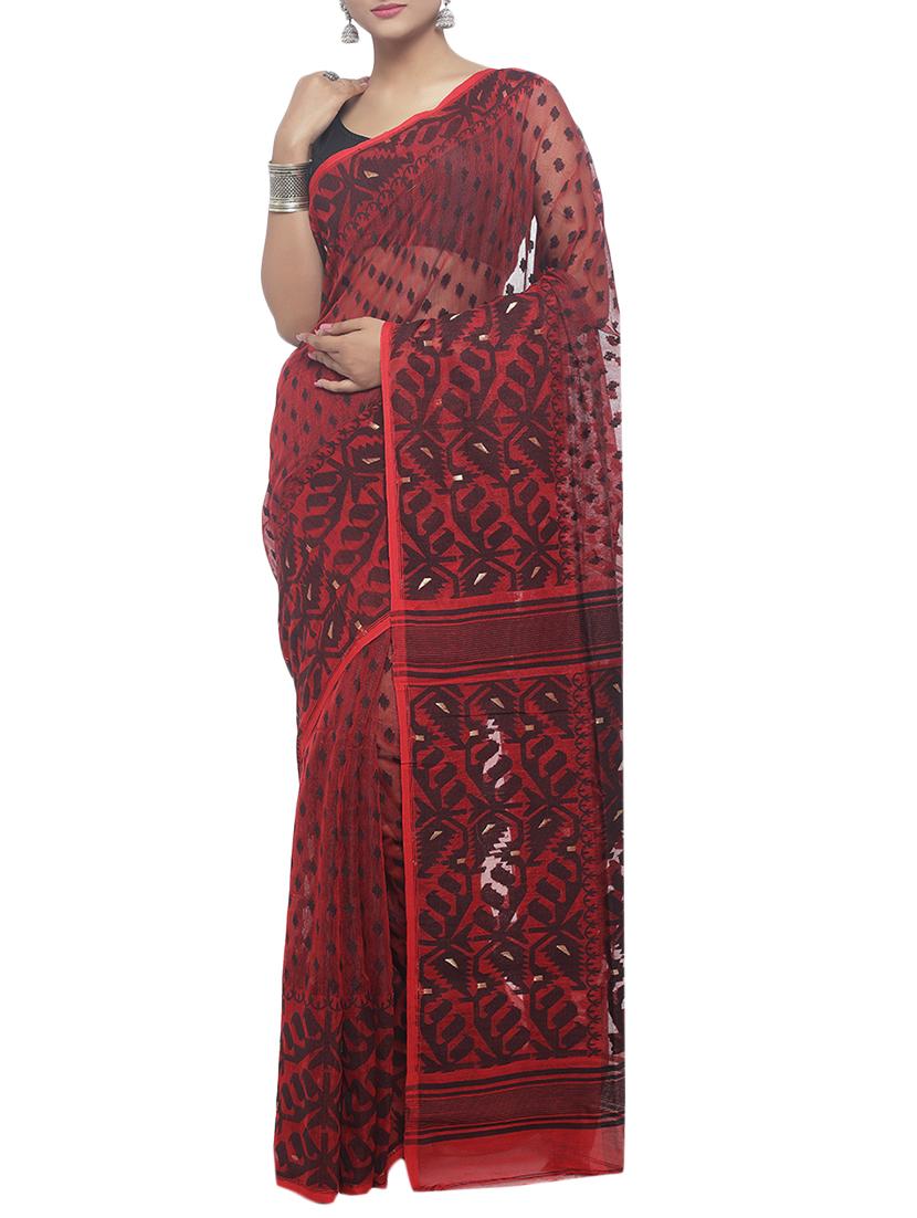 Muslin Hand woven jamdani saree - 15458738 - Zoom Image - 1