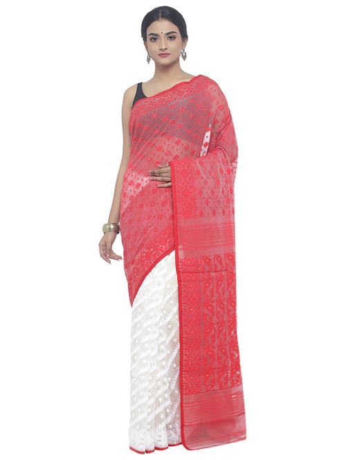 Muslin Dual tone jamdani saree - 15458748 - Standard Image - 1