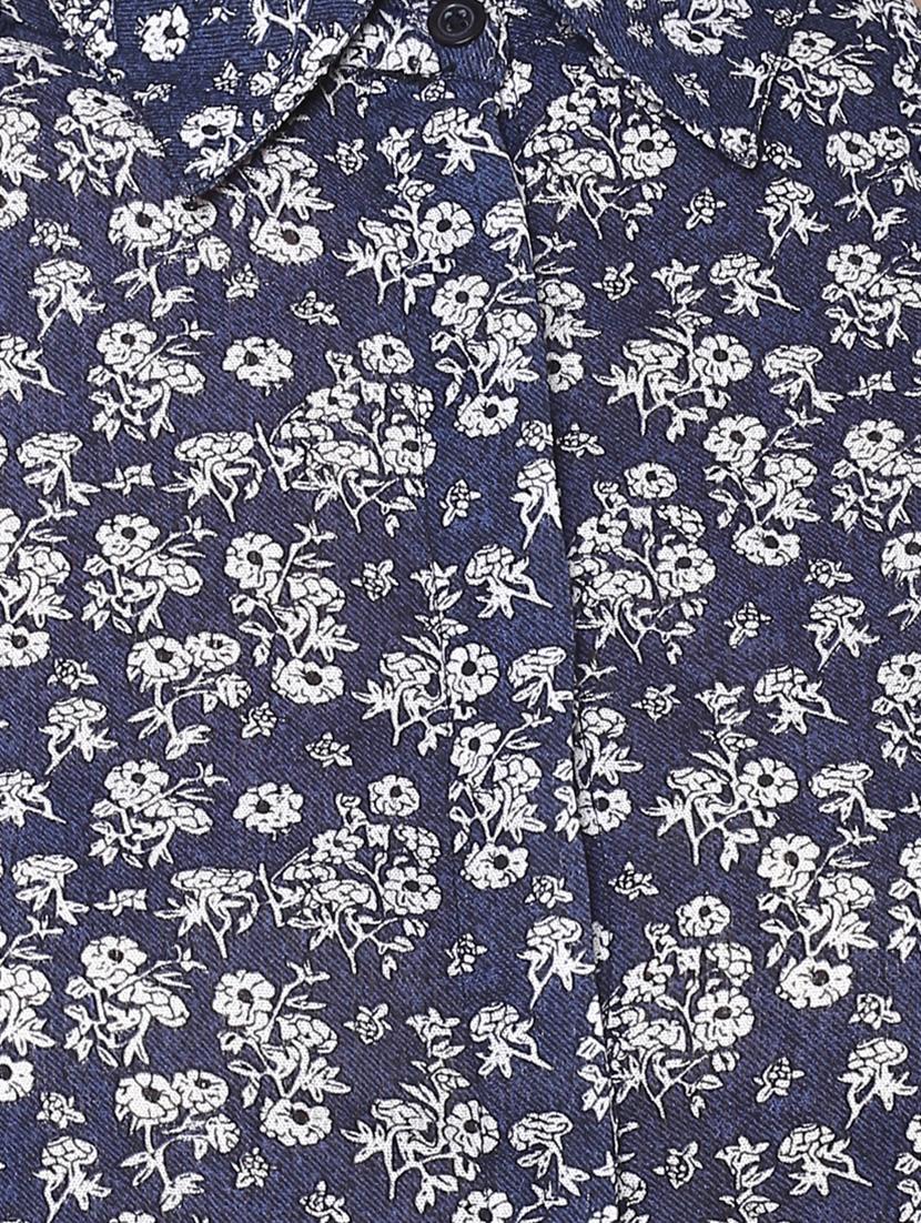 concealed placket floral shirt - 15458932 - Zoom Image - 4
