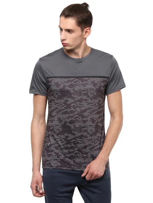 grey polyester front print t-shirt - 15459012 - Standard Image - 1
