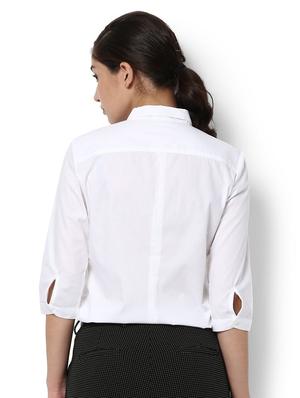 concealed placket solid shirt - 15459704 - Standard Image - 2