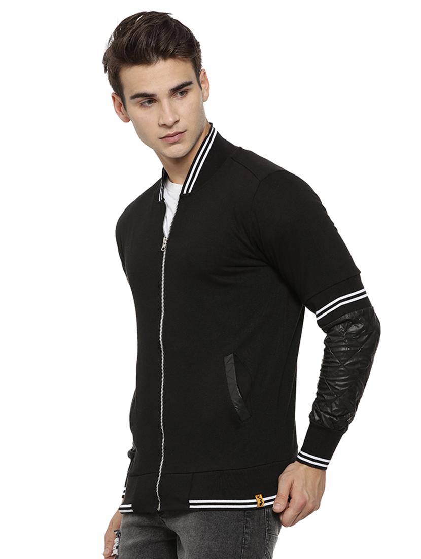 black solid bomber jacket - 15460047 - Zoom Image - 2