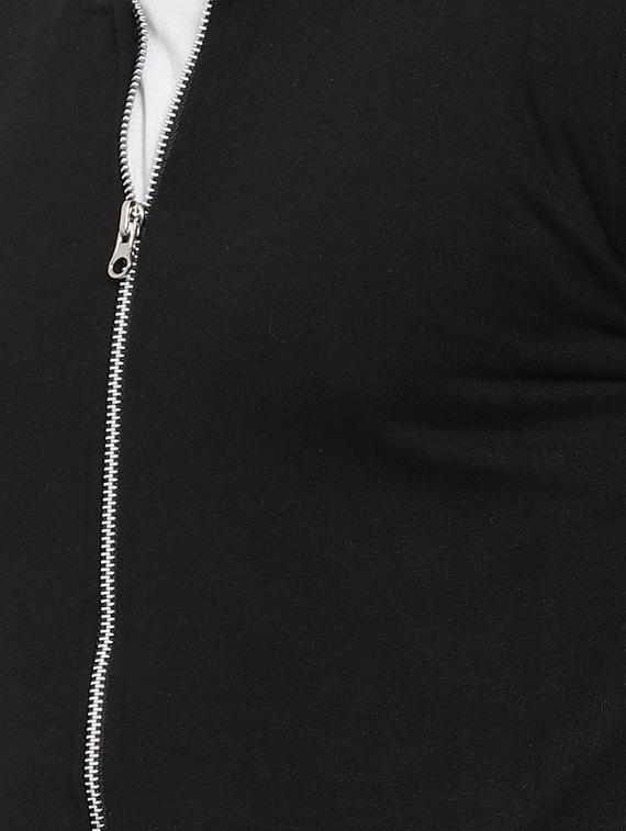 black solid bomber jacket - 15460047 - Zoom Image - 4