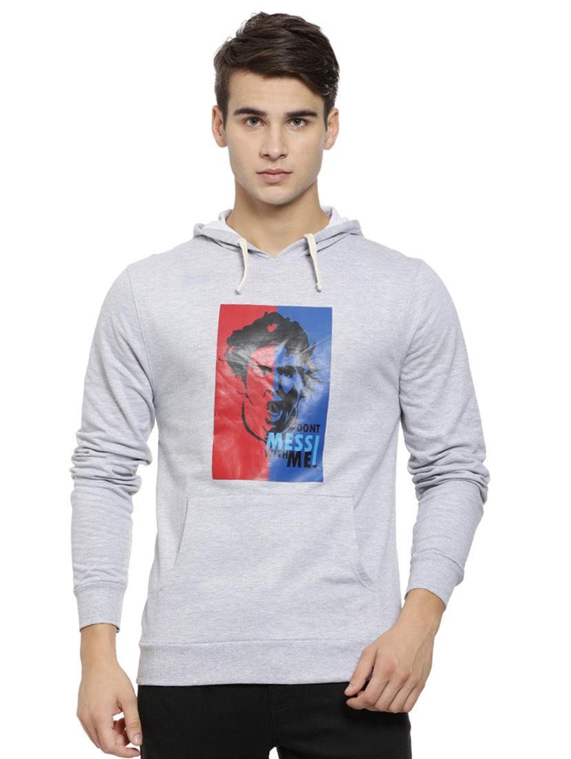 grey chest print sweatshirt - 15460138 - Zoom Image - 1