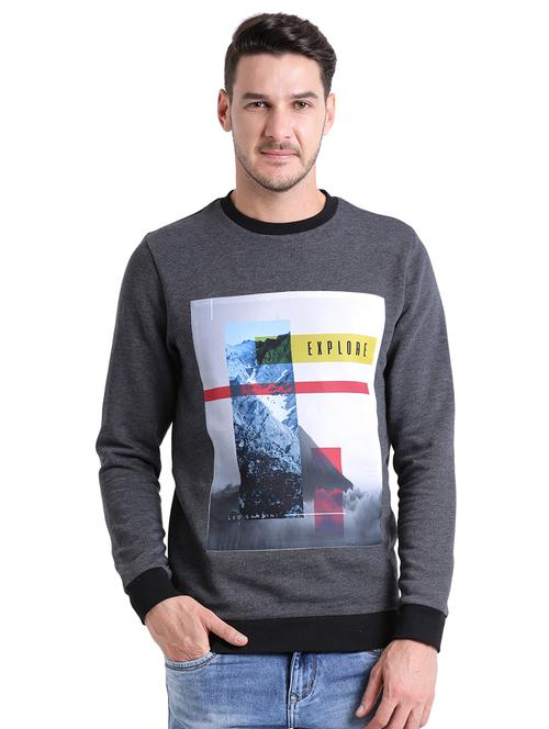 grey cotton sweatshirt - 15460334 - Standard Image - 1