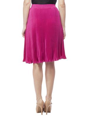 mid waist pleated skirt - 15460740 - Standard Image - 3