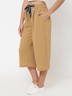 bow detail pleated culottes - 15460932 - Standard Image - 2
