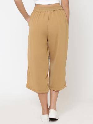 bow detail pleated culottes - 15460932 - Standard Image - 3