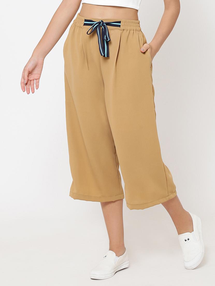 bow detail pleated culottes - 15460932 - Zoom Image - 1