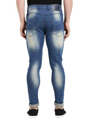 blue cotton washed jeans - 15461073 - Standard Image - 3