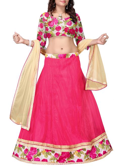Floral printed flared lehenga - 15461810 - Standard Image - 1