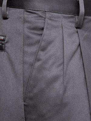 grey polyester blend pleated formal trouser - 15463473 - Standard Image - 4
