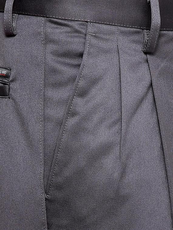 grey polyester blend pleated formal trouser - 15463473 - Zoom Image - 4