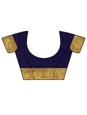 zari paisley border woven saree with blouse - 15464295 - Standard Image - 2