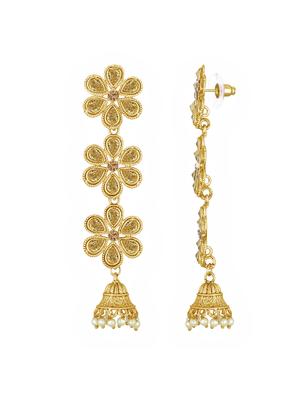 gold tone stone earrings - 15464643 - Standard Image - 3