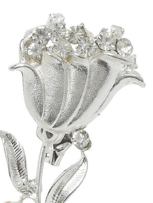 white metal brooch - 15465997 - Standard Image - 3