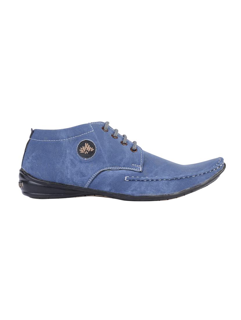 blue denim lace up shoes - 15466703 - Zoom Image - 2