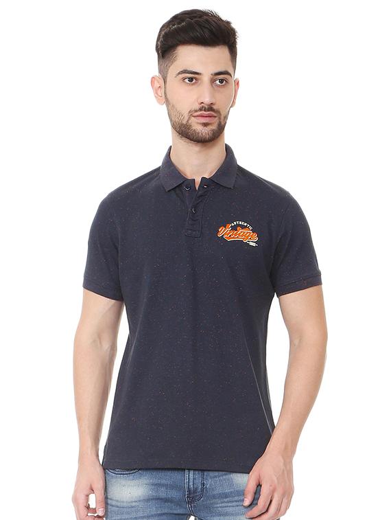 blue cotton blend polo t-shirt - 15467436 - Zoom Image - 1