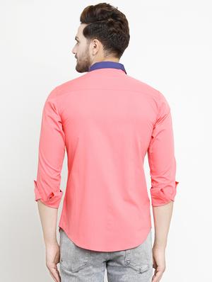 pink cotton casual shirt - 15468309 - Standard Image - 3