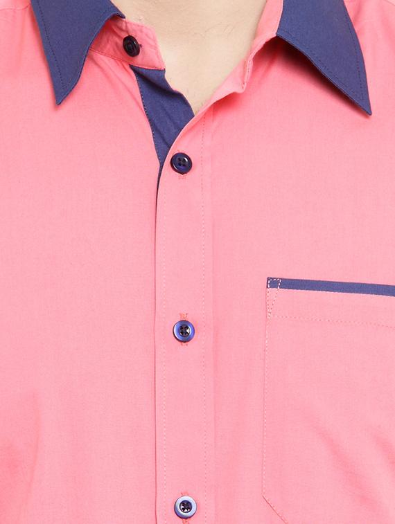 pink cotton casual shirt - 15468309 - Zoom Image - 4