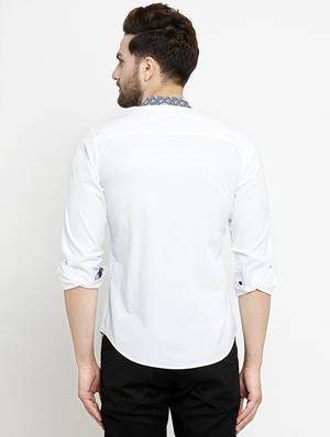 white cotton casual shirt - 15468313 - Standard Image - 3