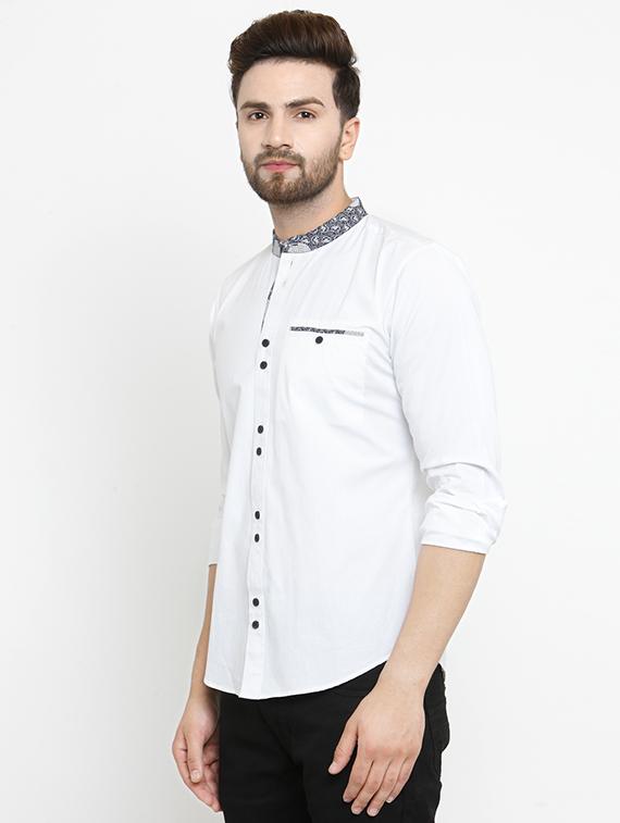 white cotton casual shirt - 15468313 - Zoom Image - 2