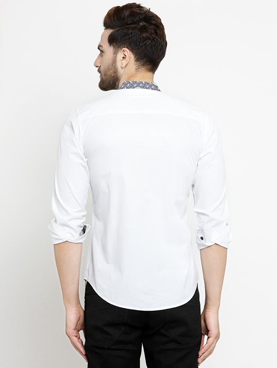 white cotton casual shirt - 15468313 - Zoom Image - 3