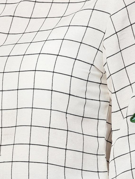 checkered top & pleated skirt set - 15468450 - Zoom Image - 4