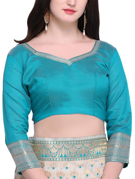 self design kanjivaram saree with blouse - 15468619 - Zoom Image - 3