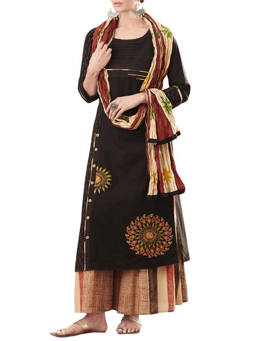Embroidered stitched palazzo suit - 15471142 - Very Small Image - 1