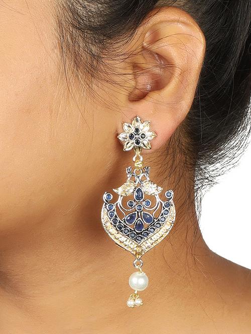 grey oxidized earrings - 15472536 - Standard Image - 1