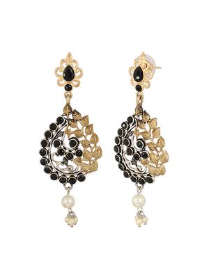 black oxidized drop earrings - 15472561 - Standard Image - 3