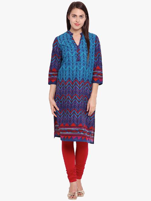 straight printed kurta - 15472714 - Standard Image - 1