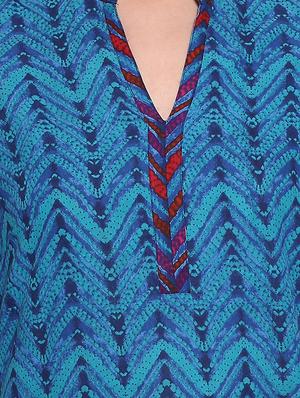 straight printed kurta - 15472714 - Standard Image - 4