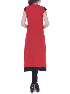 asymmetric color block kurta - 15472824 - Standard Image - 3