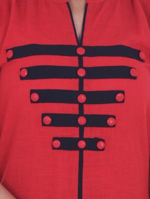 asymmetric color block kurta - 15472824 - Standard Image - 4