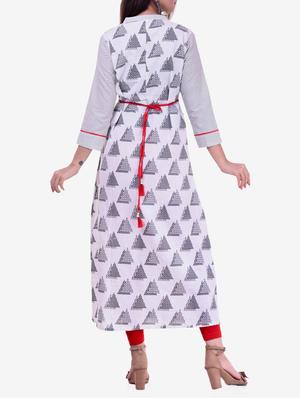 a-line printed kurta - 15472953 - Standard Image - 3