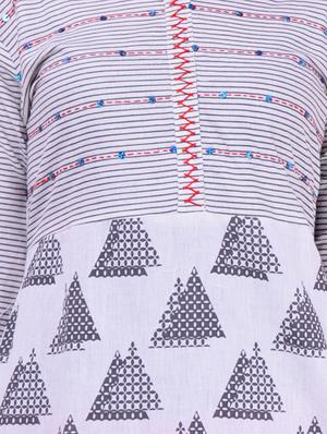 a-line printed kurta - 15472953 - Standard Image - 4