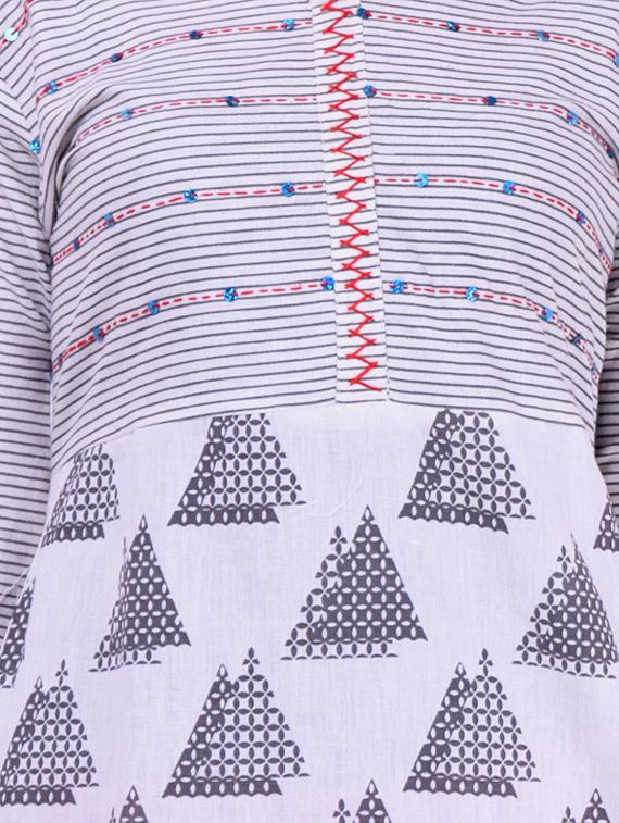 a-line printed kurta - 15472953 - Zoom Image - 4