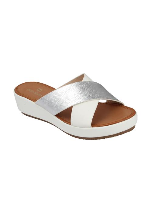 white slip on wedges - 15473006 - Standard Image - 1