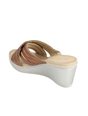 gold slip on wedges - 15473018 - Standard Image - 3