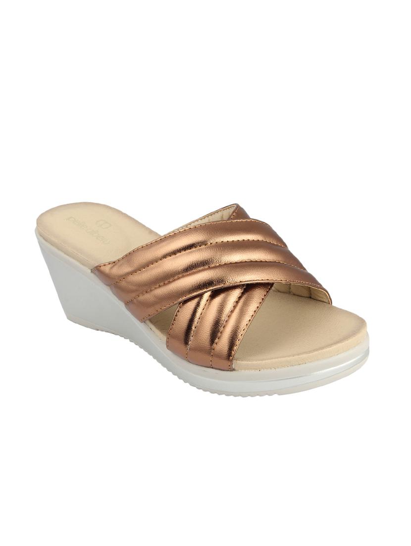 gold slip on wedges - 15473018 - Zoom Image - 1