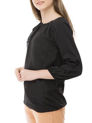 tie neck pleat detail top - 15473153 - Standard Image - 2
