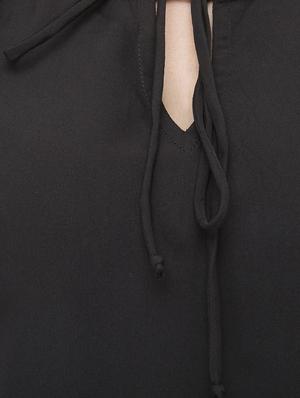 tie neck pleat detail top - 15473153 - Standard Image - 4