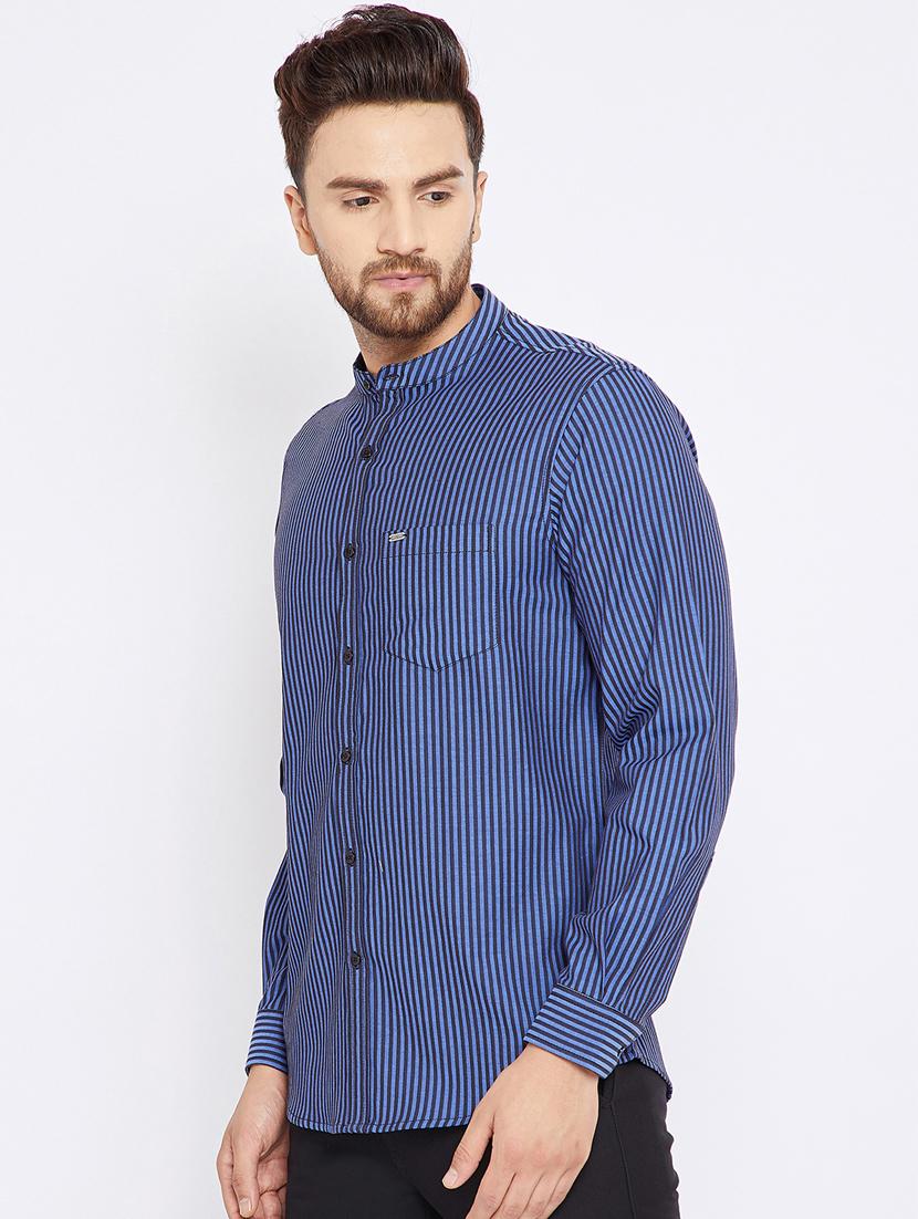 blue striped casual shirt - 15473195 - Zoom Image - 2