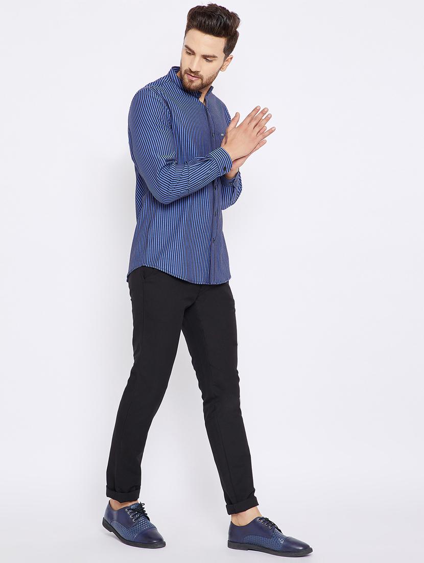 blue striped casual shirt - 15473195 - Zoom Image - 4