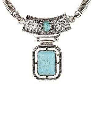 silver tone oxidised necklace - 15473534 - Standard Image - 2