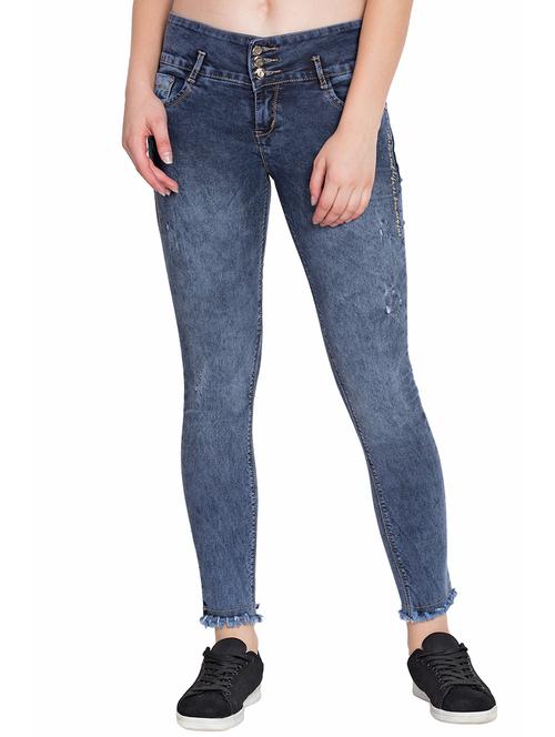 acid wash frayed jeans - 15473563 - Very Small Image - 1